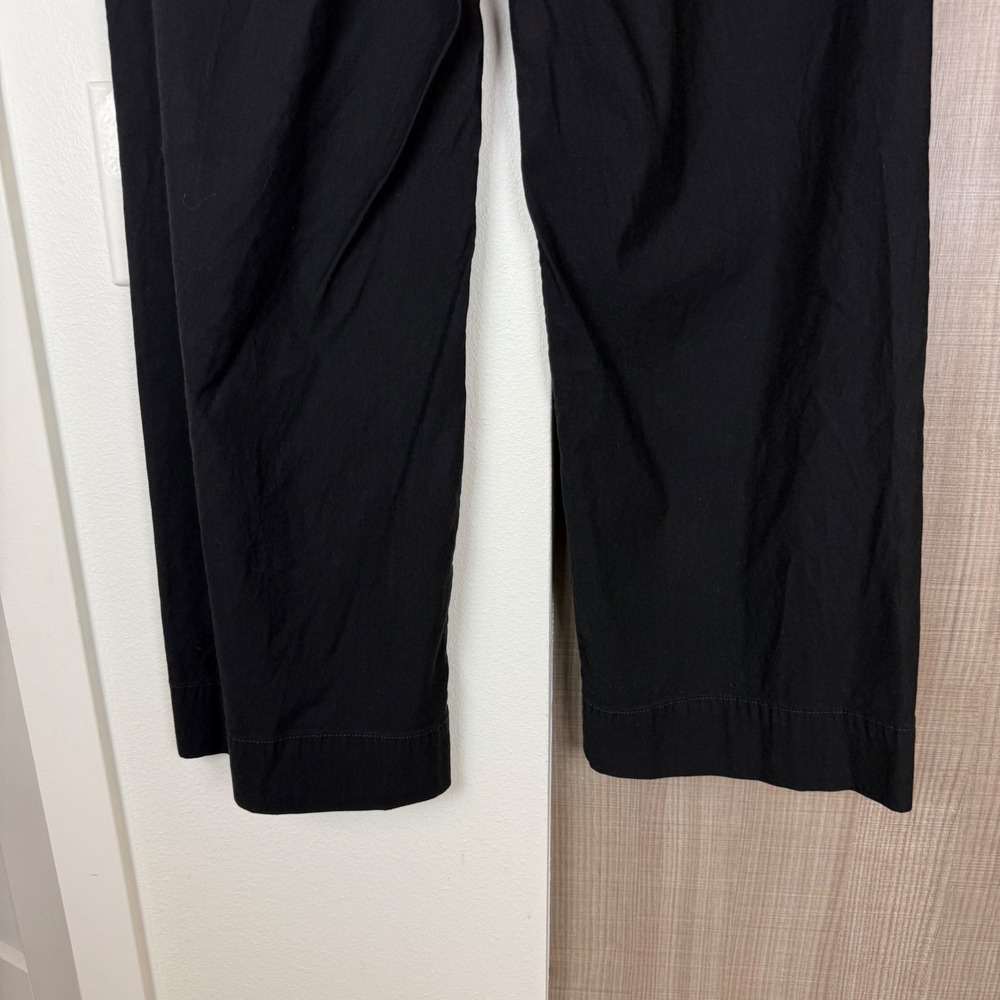 Maeve Anthropologie Black Colette Magic Fabric Crop Wide Leg Pants Linen Size 30 - Picture 9 of 11